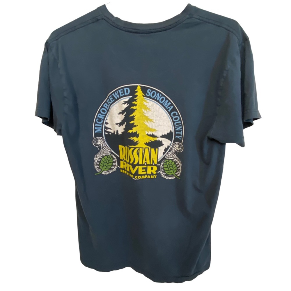 Retro Blue Russian River Brewing Company Women’s S T-Shirt MINTY